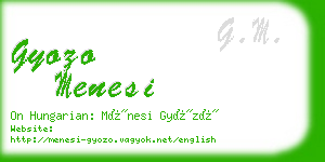 gyozo menesi business card